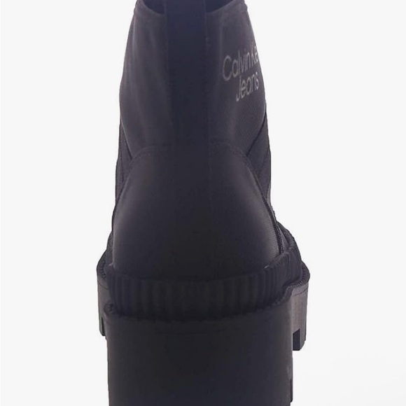 Calvin Klein Black Chunky Ankle Boots - Picture 6 of 6
